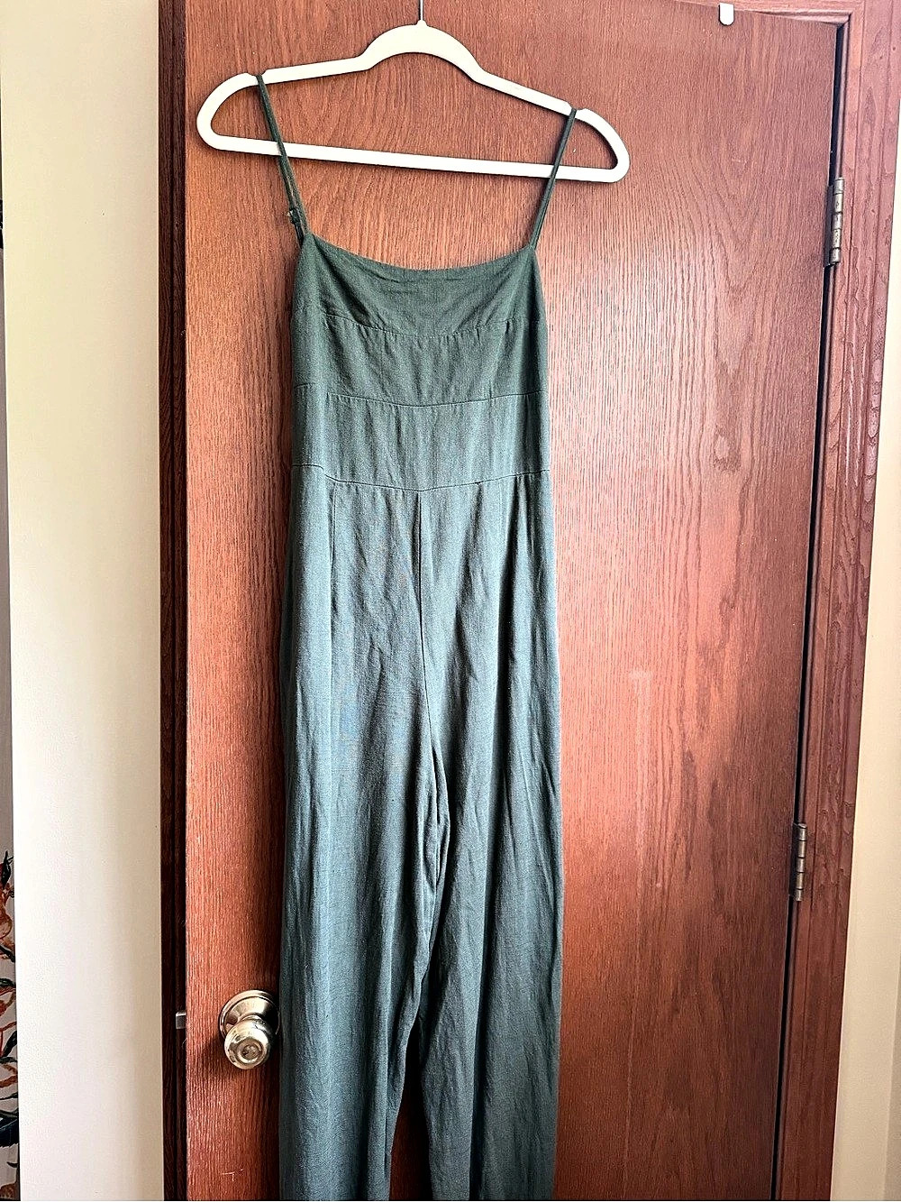 mi ami Green Wide Leg Jumpsuit Size Medium